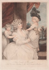Jane, comtesse de Harrington et ses enfants - Francesco Bartolozzi