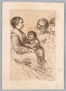 Dame, Garçon et Deux Vieux Hommes