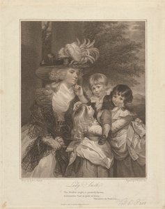 Lady Charlotte Smith et ses enfants; George Henry, Louisa et Charlotte - Francesco Bartolozzi