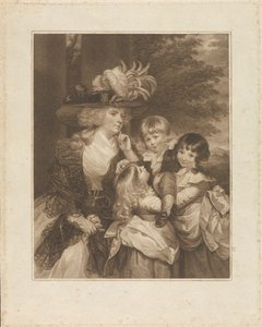 Lady Smith et ses enfants : George Henry, Louisa et Charlotte - Francesco Bartolozzi