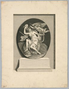 Muse avec les masques dramatiques - Francesco Bartolozzi