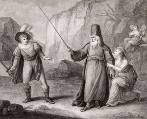 Prospero désarmant Ferdinand. Shakespeare. La Tempête - Francesco Bartolozzi