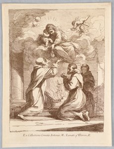 Trois saints, la Vierge et l