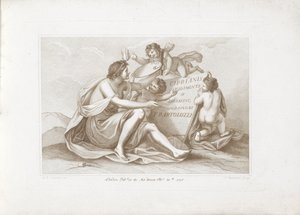 Page de titre avec personnification de la peinture - Francesco Bartolozzi