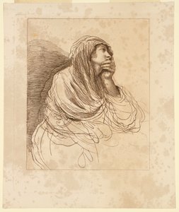 Jeune femme en attitude pensive