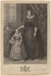 Marie, reine des Écossais - Francesco Bartolozzi after Federico Zuccaro