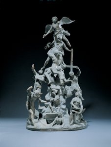 Un groupe allégorique sculpté représentant la Résurrection - Francesco Bertos