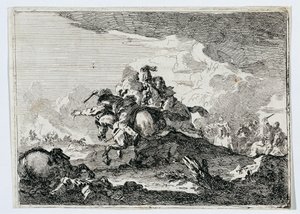 Combat de cavaliers - Francesco Casanova