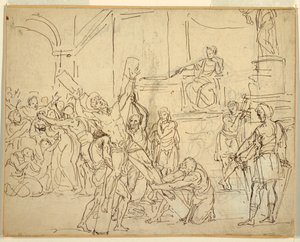 Dessin, Martyre de Saint-André, 1825-50 - Francesco Coghetti