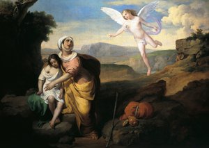 Agar et Ismaël visités par un ange