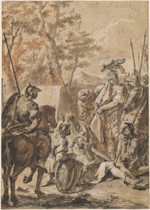 Alexandre le Grand devant le cadavre de Darius
