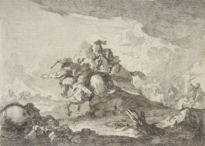 Charge de cavalerie, milieu à fin du 18ème siècle