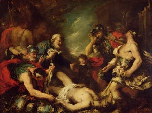 Alexandre le Grand devant le cadavre de Darius III, 330 av. J.-C., XVIIIe siècle