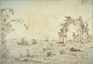 Capriccio avec une rafale sur la lagune