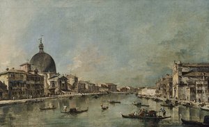 Grand Canal avec San Simeone Piccolo et Santa Lucía - Francesco Guardi