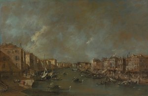 Vue du Grand Canal depuis le Ponte di Rialto - Francesco Guardi