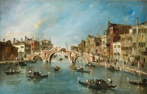 Vue sur le canal Cannaregio, Venise, vers 1775-1780 - Francesco Guardi