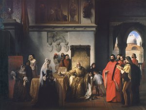 Le renvoi du Doge Francesco Foscari (Les deux Foscari) - Francesco Hayez