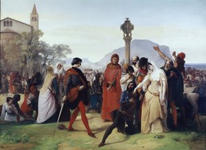Vêpres siciliennes : Mardi de Pâques - Les massacres des Français par les Siciliens, 31 mars - Francesco Hayez