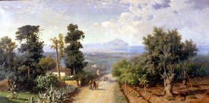 Les environs de Palerme. Peinture de Francesco Lojacono (1841 - 1915) - Francesco Lojacono