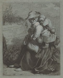 Paysanne assise avec enfant endormi - Francesco Londonio