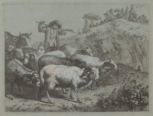 Berger avec son troupeau
