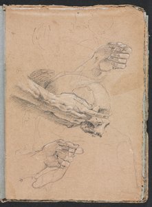 Carnet de croquis de Vérone : Étude de mains et crâne (page 21)