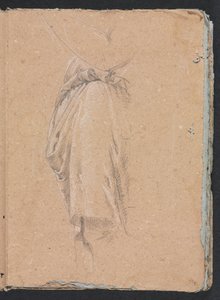 Carnet de croquis de Vérone : Étude de draperie avec coude page 5, 1760 - Francesco Lorenzi