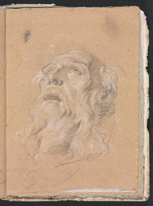 Carnet de croquis de Vérone : Tête masculine page 89, 1760 - Francesco Lorenzi