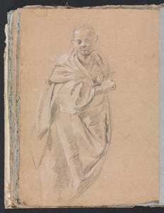 Carnet de croquis de Vérone : Moine debout page 52, 1760