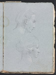 Carnet de croquis de Vérone : Deux têtes (page 85) - Francesco Lorenzi