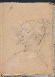 Carnet de croquis de Vérone : Femme aux yeux fermés, page 15