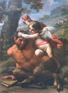 Le combat entre Cupidon et Pan