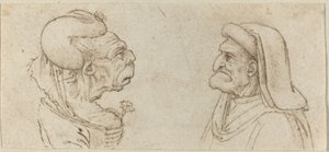 Deux têtes grotesques