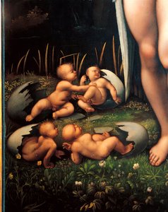 Léda et le Cygne (détail) - Francesco Melzi or Melzo
