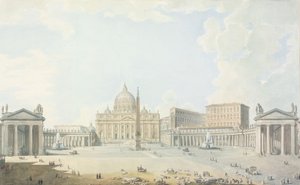 Saint-Pierre, la Basilique et la Piazza - Francesco Panini