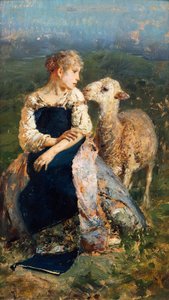 Bergère ou Fille avec une chèvre