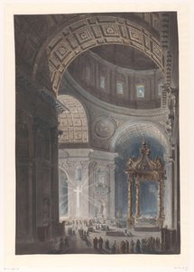 Illumination de la Sainte Croix à Saint-Pierre - Francesco Piranesi