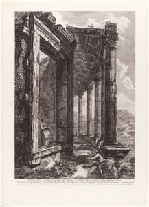 Vue de la porte et du péristyle du temple de Vesta - Francesco Piranesi