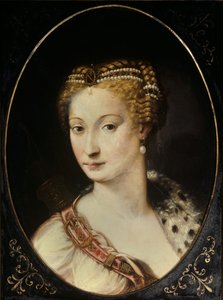 Portrait de Diane de Poitiers, Dame de Brézé, Duchesse de Valentinois. Peinture de Francesco Primaticcio, dit Le Primatice