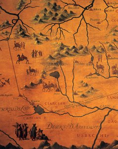Détail de la route de Marco Polo à travers les déserts orientaux, carte de la Tartarie - Francesco and Ramusio Giovan Battista Grisellini