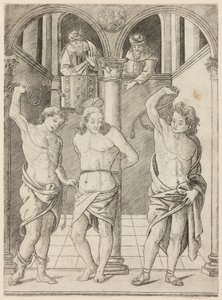 La Flagellation, planche 7 de la Vie de la Vierge et du Christ - Francesco Rosselli