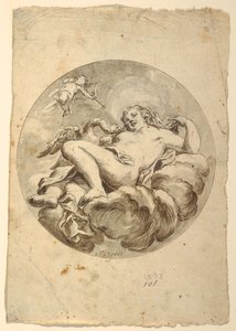 Projet pour une fresque de plafond : Léda et le cygne