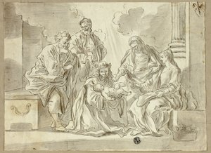 La Sainte Famille avec les Saints - Francesco Solimena