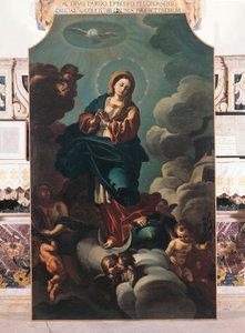 Immaculée Conception, peinture sur toile attribuée à Francesco Solimena (1657-1747), Cathédrale de San Pardo, Larino, Molise, Italie
