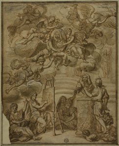Page de titre avec portrait du vice-roi de Naples - Francesco Solimena