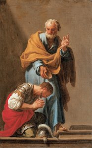 Saint Pierre baptisant le centurion Corneille - Francesco Trevisani