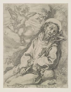 Saint François consolé par un ange musicien - Francesco Vanni