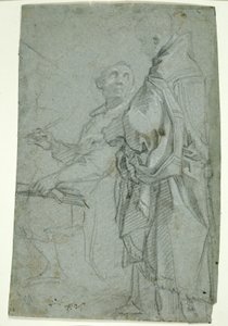 Deux ecclésiastiques : Étude pour la Dispute sur le Saint-Sacrement, 1606-10 - Francesco Vanni