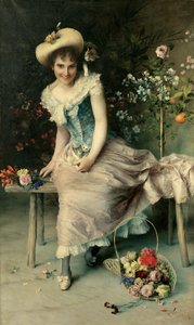 Beauté sur un banc de jardin, 1897